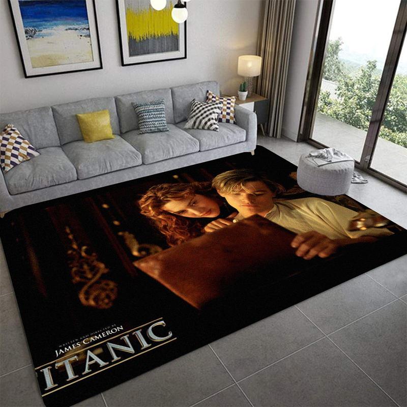 

T-Titanic Printed Carpet Fashion Yoga Mat Non-Slip Carpet Bedroom Decoration Outdoor Carpet Bedroom Birthday Gift 40x60cm