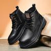 Botas Martin Britânicas de Outono para Homem - Versátil, Antiderrapante, Impermeável, Resistente ao Desgaste, Calçado de Trabalho e Desportivo Casual