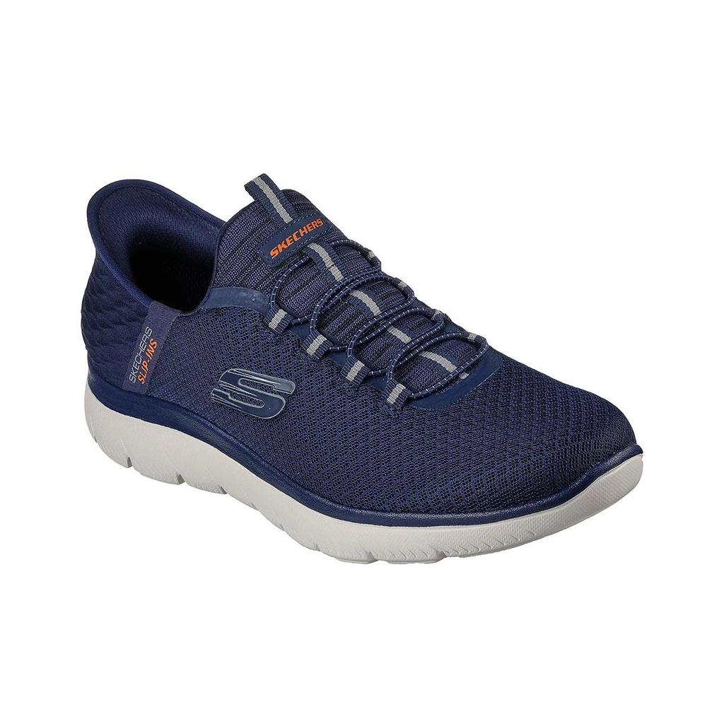 Skechers Summits Sport Slip-Ons Bequeme Weiche Sohle Niedriger Schaft Freizeitschuhe Herren Sneaker Tiefblau 232457-NVY