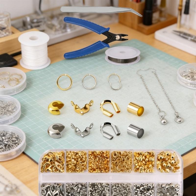 Double Size Metal Bead Positioning Kit Delicate Earring Making Supplies For Necklace Bracelet Earring Crafting