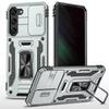 For Samsung S26 Ultra S25 Edge S24 S23 FE S22 S21 Plus Heavy Duty Protection Case Hard 2 in 1 Slide Camera Kickstand Phone Cover