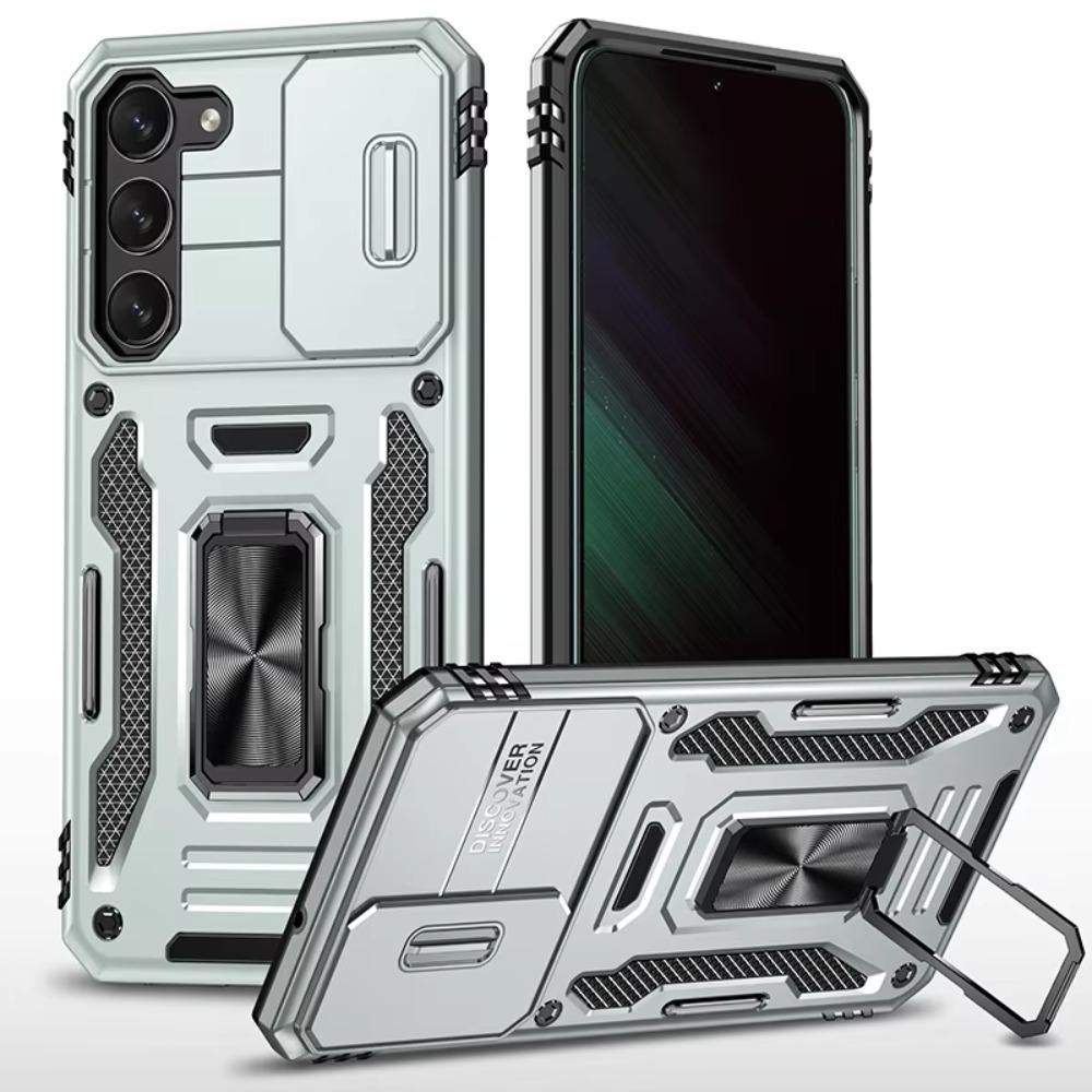 For Samsung S26 Ultra S25 Edge S24 S23 FE S22 S21 Plus Heavy Duty Protection Case Hard 2 in 1 Slide Camera Kickstand Phone Cover