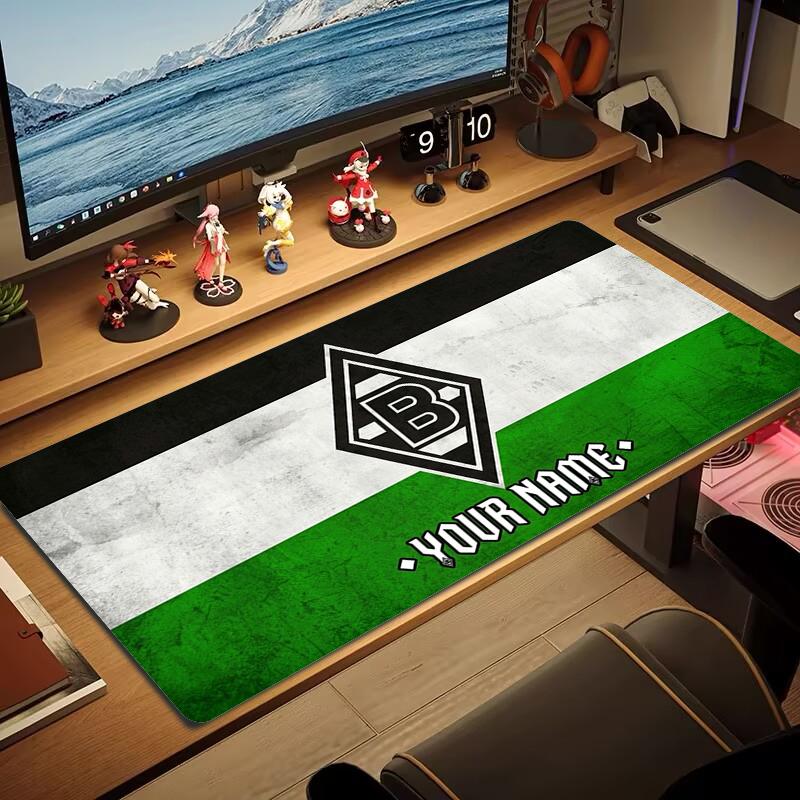 Custom Name Borussia Mouse Pad Large Gaming Table Cushion Non-slip Laptop Tablet Big Mousepad XXL Mat Mini PC Playmat With Lock edge_XIA