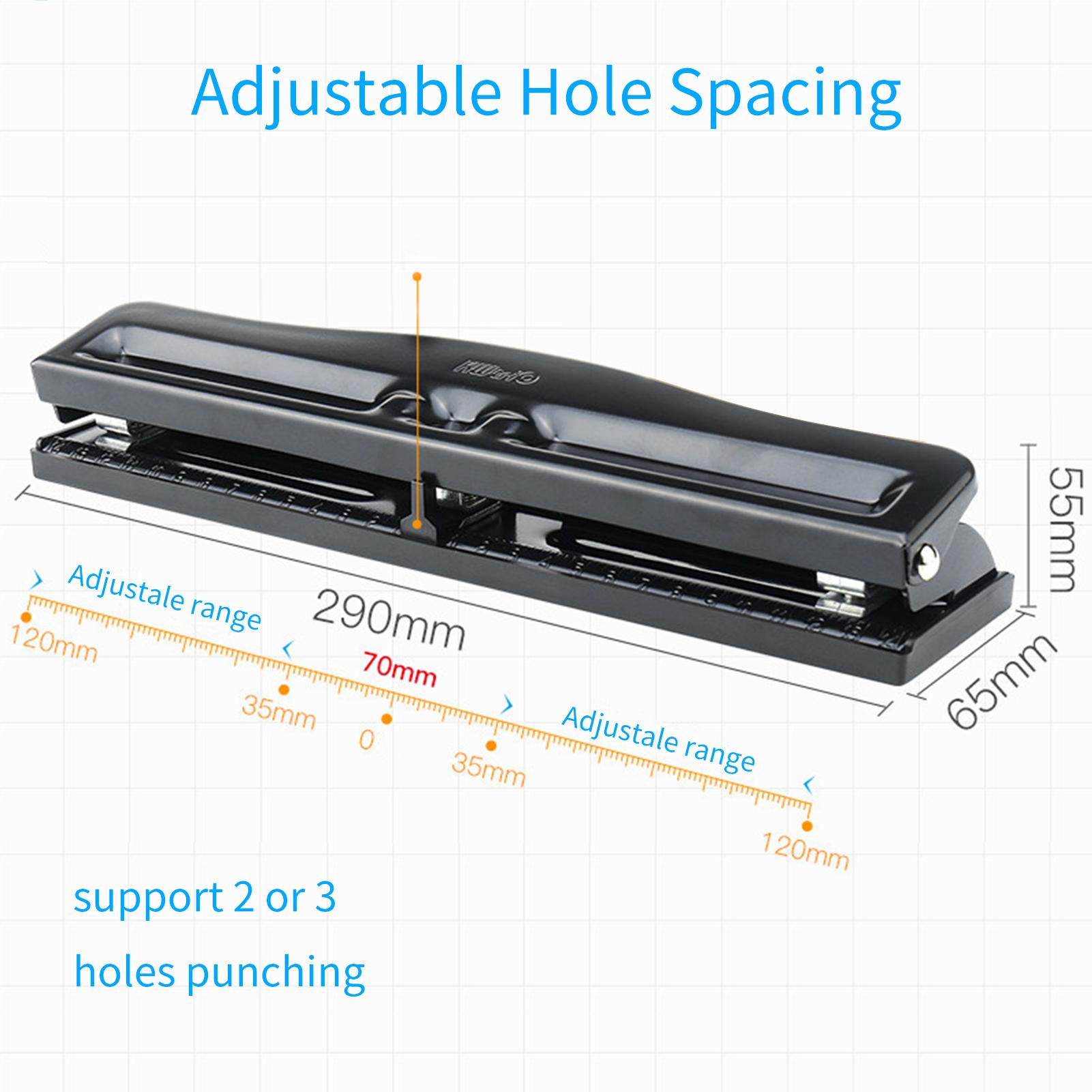 

KW triO Portable 4 Hole Punch Handheld Metal Hole Puncher 10 Sheet Capacity 7mm Aperture Paper Punch for A4 A5 A7 A6 B5 чёрный