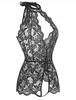 Sexy Lingerie Set With Lace And Hole Bodystocking Pink S