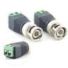 ABWR-20Pcs Male Metal BNC Connector With DC Connector Plug Screw Terminal UTP Video Balun For CCTV Surveillance Camera
