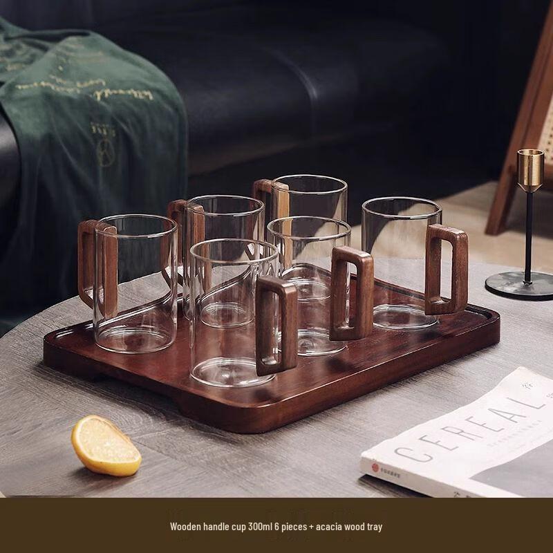 TXRMDX Elegant Heat-Resistant Glass Drinking Cup