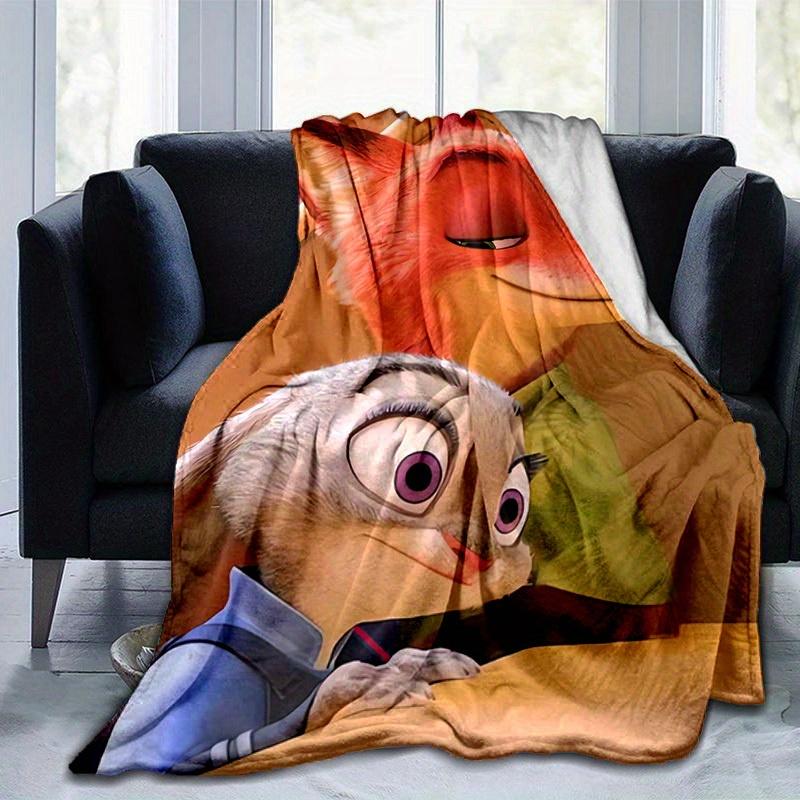 1 Stück, Zootopia Nick & Judy Decke Weicher Überwurf für Heimdekoration, Sofabezug, Reise, Camping, Auto, Strand, Büro Mittagsschlaf Perfektes Geschenk für Freunde