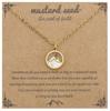 18K Gold Plated Stainless Steel Mountains-Mustard Necklaces Christian Faith Jewelry Mustard Seed Faith Necklace for Women Gifts