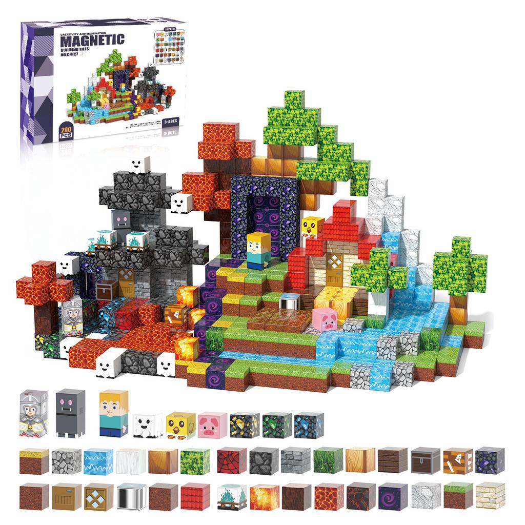 Magnetic Square 2.0Cm Magnetic Building Forest Big Castle Boy Put Together 3D Children'S Toy Magnetic Piece