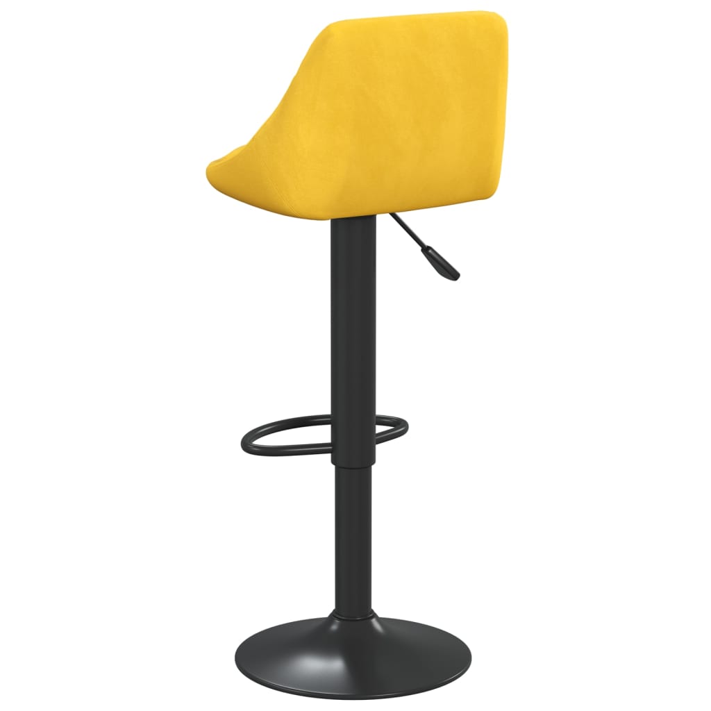 Bar Stool Mustard Yellow Velvet
