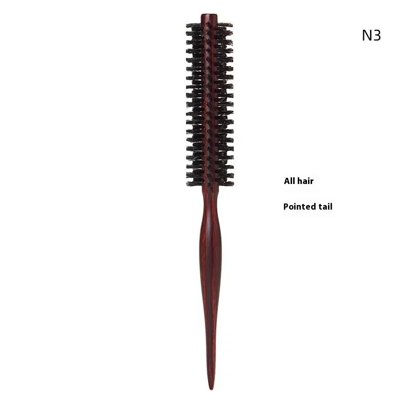 1 Pcs Professional Anti-Static Curly Hair Comb Boar Bristle Curling Brush Hair Styling Hair Curling Comb Styling Diy Tool N3