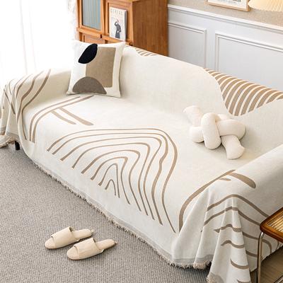 Chenille Sofa Cover Blanket with Tassel Four Seasons Universal Sofa Throw Blanket Towel Modern Simple Dust Protector Covers