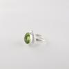 Natural Peridot Gemstone 925 Sterling Silver Jewelry Handcrafted Wedding Ring For Braid RR-77-11