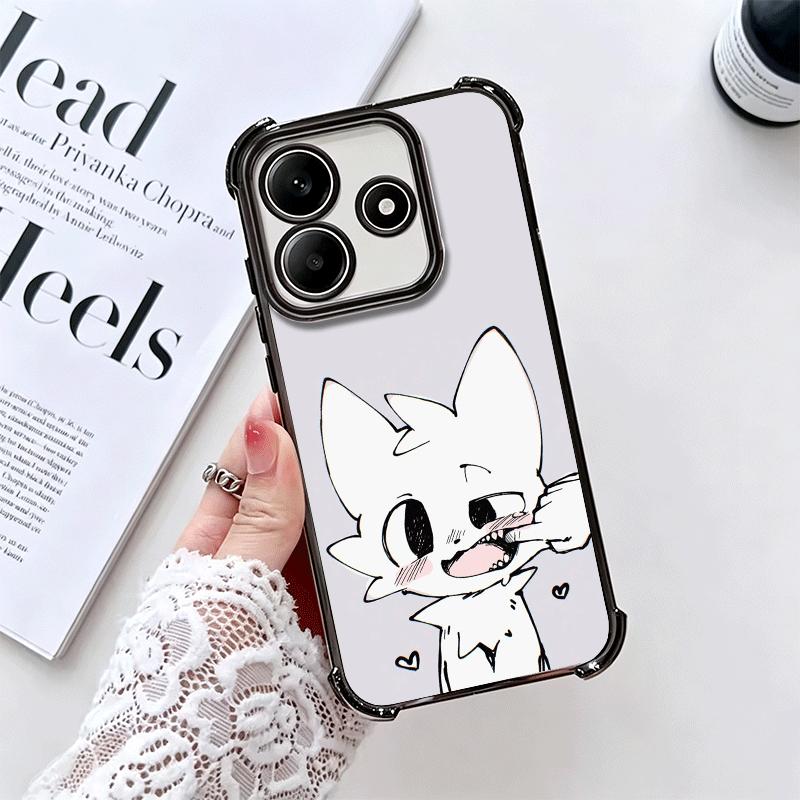 Cute B-Boykisser Catoon Plating Phone Case For Xiaomi Redmi Note 14 15 Pro Plus 13 12 11 11S 11T 10 9S 9 5G Anti-Fall Airabag Co