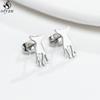 Cute Stainless Steel Heart Dog Earring for Women Cartoon Animal Ear Jewelry Girls Student Lovely Pup Earrings Gifts Accessories