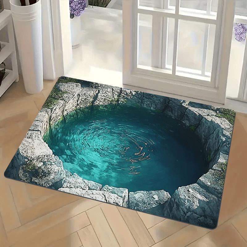 

Deep Sea Secret Garden Living Room Rug Rock Pattern Non-slip Water Absorbent Entrance Hall Home Decor 40X60CM(1.3X2FT