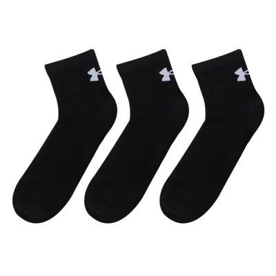 Under Armour Fashionable Soft Versatile Comfortable Socks 3 Pairs Unisex Socks Black 1386372-001