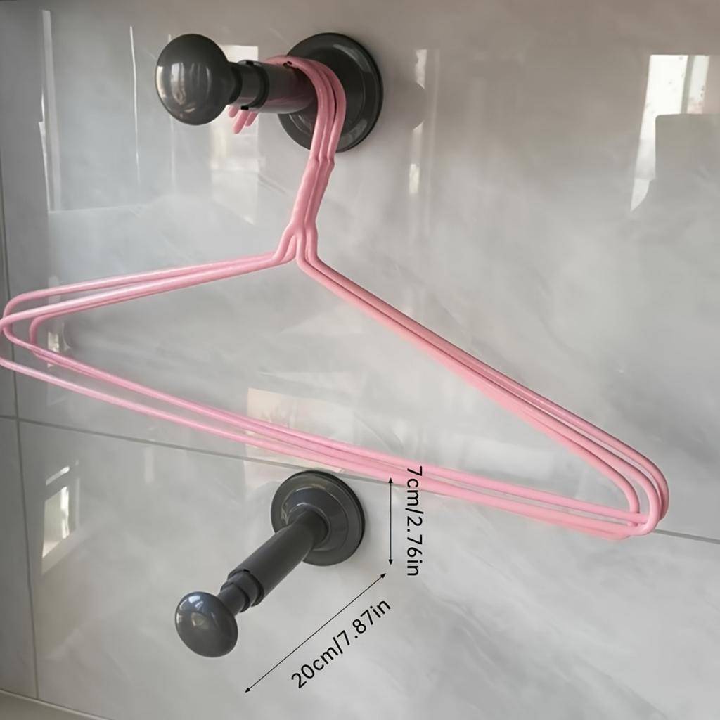 Two Commercial Clothes Hanger Storage Racks, Adjustable Length, No Need for Punching, Solid Material, Simple Style, Saving Space. Household Hangers