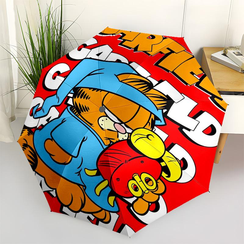 

1pc Garfield Cat with Glasses Umbrella with Plastic Handle,Suitable for All Seasons Home Travel Outdoor UmbrellaFP059
