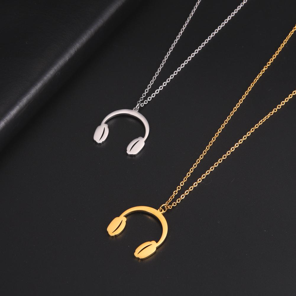 Cazador Mode Gitarre Anhänger Halskette für Damen Musiknote Akkordeon Trommel Kette Halskette Edelstahl Schmuck Geburtstagsgeschenk