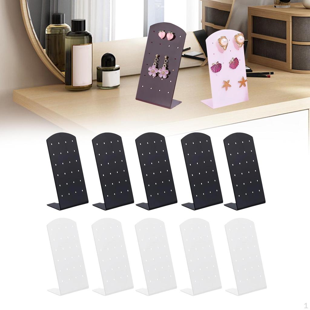 10Pcs Earring Display Stand Holder Studs Rack, Portable Jewelry for Dresser