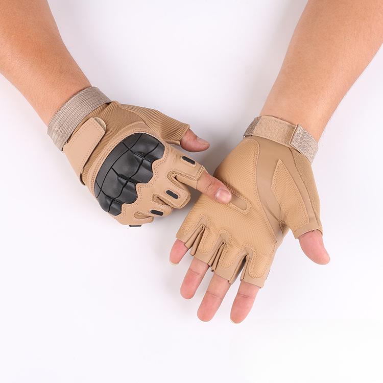 

Half Finger Tactical Gloves for Men Outdoor Riding Motorcycle Hard Shell Field Fighting Military Fan Performance Training Fitness Gloves XL