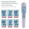 Digital PH Meter Tester 4 in 1 TDS EC Temp High Accuracy Pen Type Tester Water Quality Tester Fit for Pools Lab Drinking