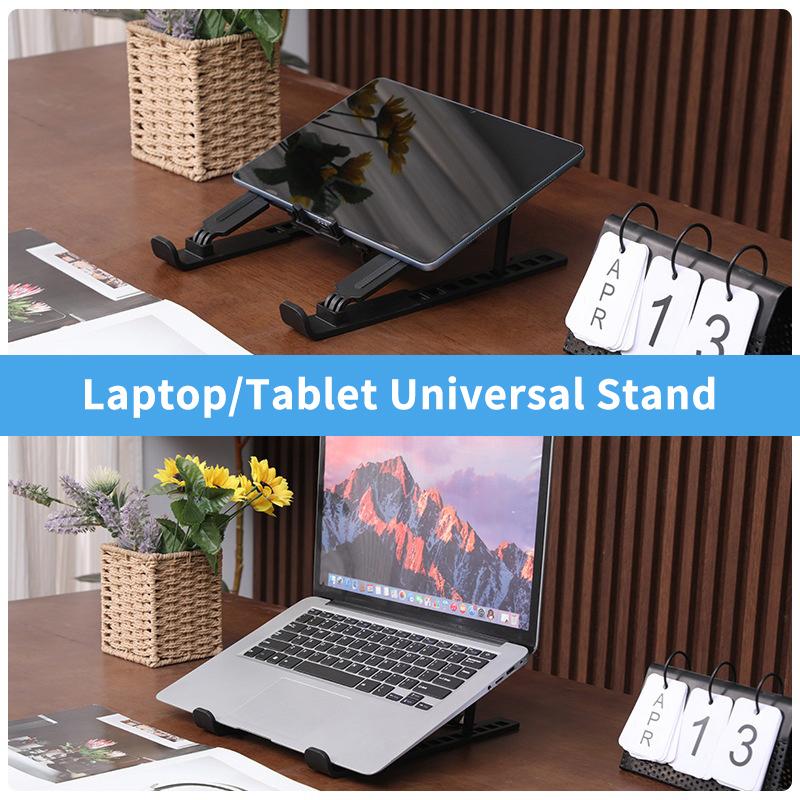 Laptop Cooler Base Stand Foldable Laptop Cooling Pad Holder Portable Notebook Radiator Bracket Heighten Rack With 1 Cooling Fans
