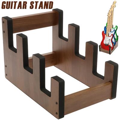 Gitarrenständer Sperrholz Bassständer Rutschfeste Gitarrenaufbewahrungshalter Elektrische Gitarren-Ausstellungsständer Musikinstrumentenzubehör