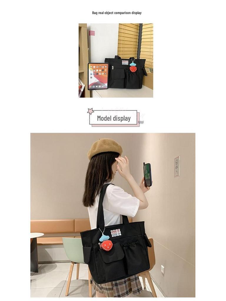 Fashionable Lightweight Mom and Baby Tote Bag with Multi-Compartment Design