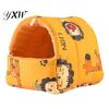 Rat Beds Guinea Pig Nest Cartoon Pattern Pet Hideout Warm Squirrel Small Animal Hamster Bed House Cage Accessories Fashion