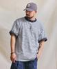 RUGGED HOUSE 16-Count Contrast Stripe Short Sleeve T-Shirt Melange