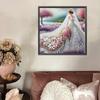 5D DIY Partial Special Shaped Drill Diamond Painting Kit Girl Decoration 30x30cm