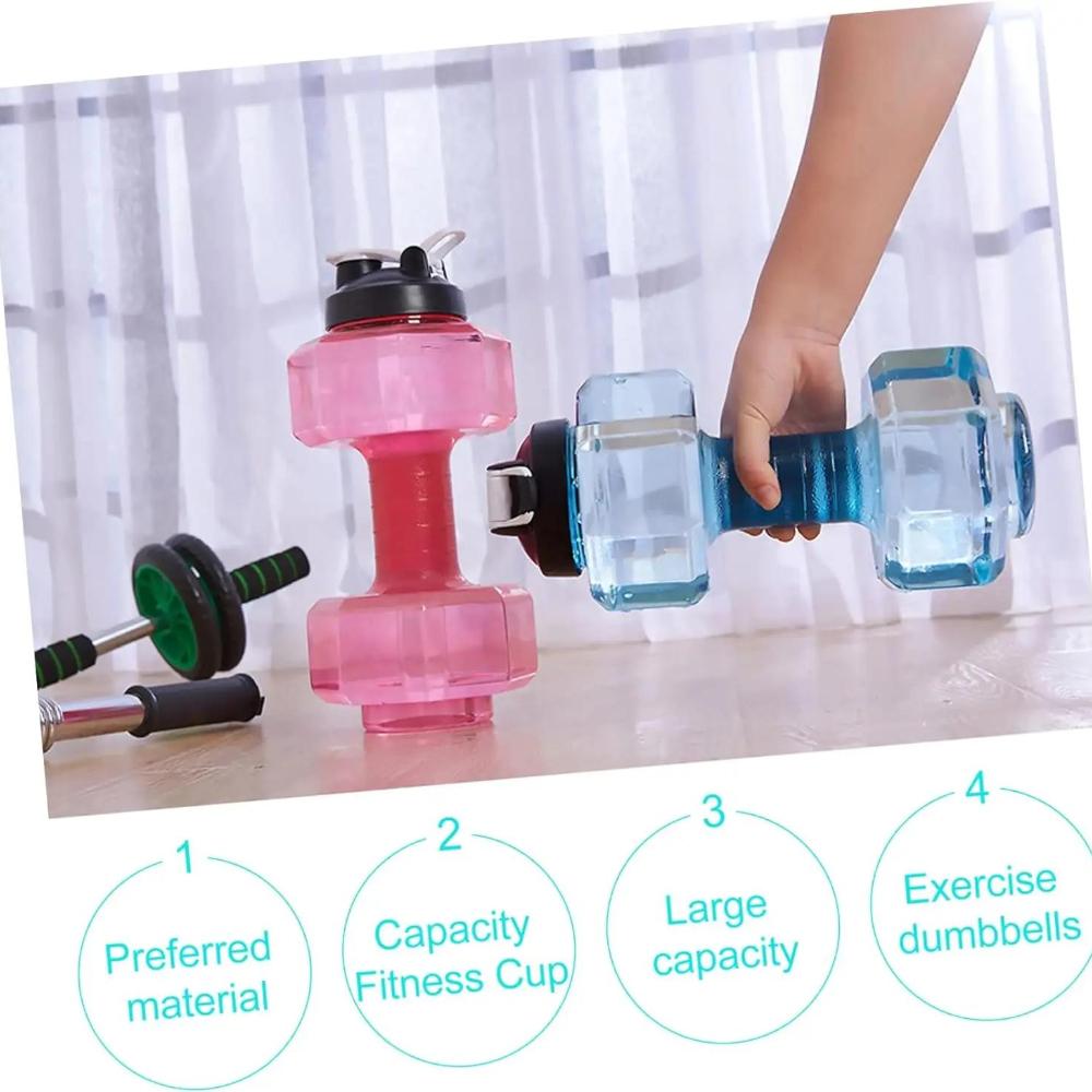 2200/2600 ml Činka sportovní láhev Multifunkční tělocvična Sport Outdoor Camping Cyklistika Pohár na vodu Činka Roztomilá láhev na vodu