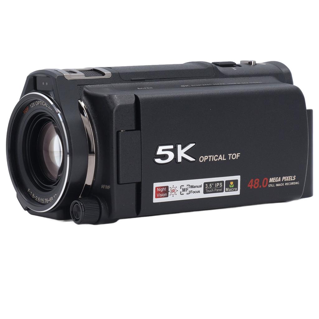 5K 30FPS Video Camera Camcorder 12X Optical Zoom 3.5inch Rotatable Touchscreen WDR Antishake Digital Video Camera DV