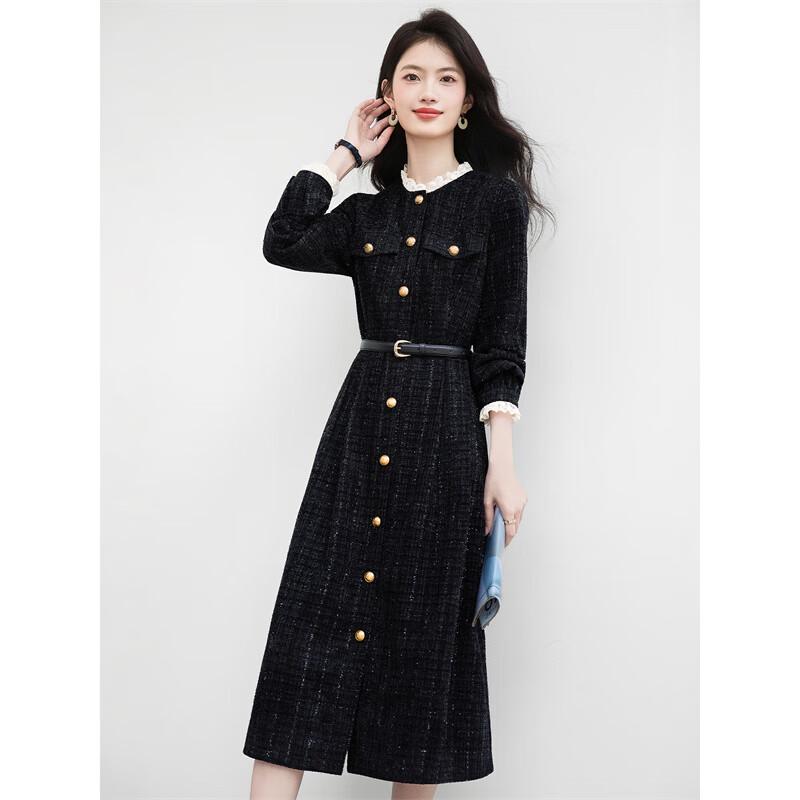 Hepburn Style Commuter A-Line Shirt Dress