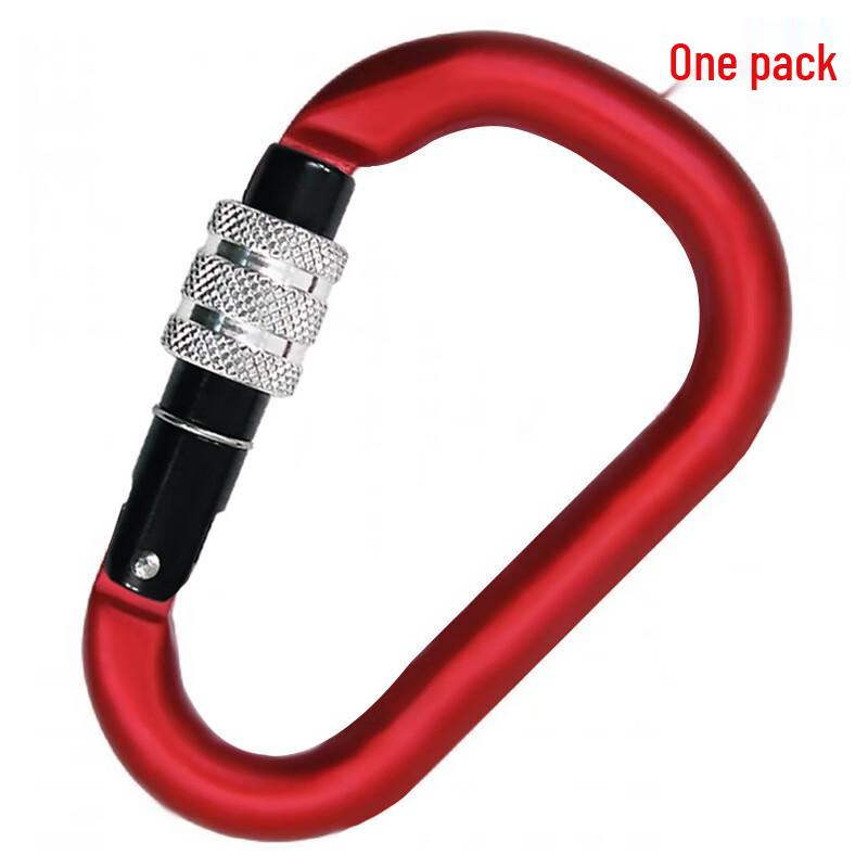 OLOMM 7075 Aluminum Alloy Pear-shaped Locking Carabiner Standard