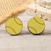 Cross-Border Hot Selling Acrylic Sports Earrings: Football, Basketball, Baseball, Rugby