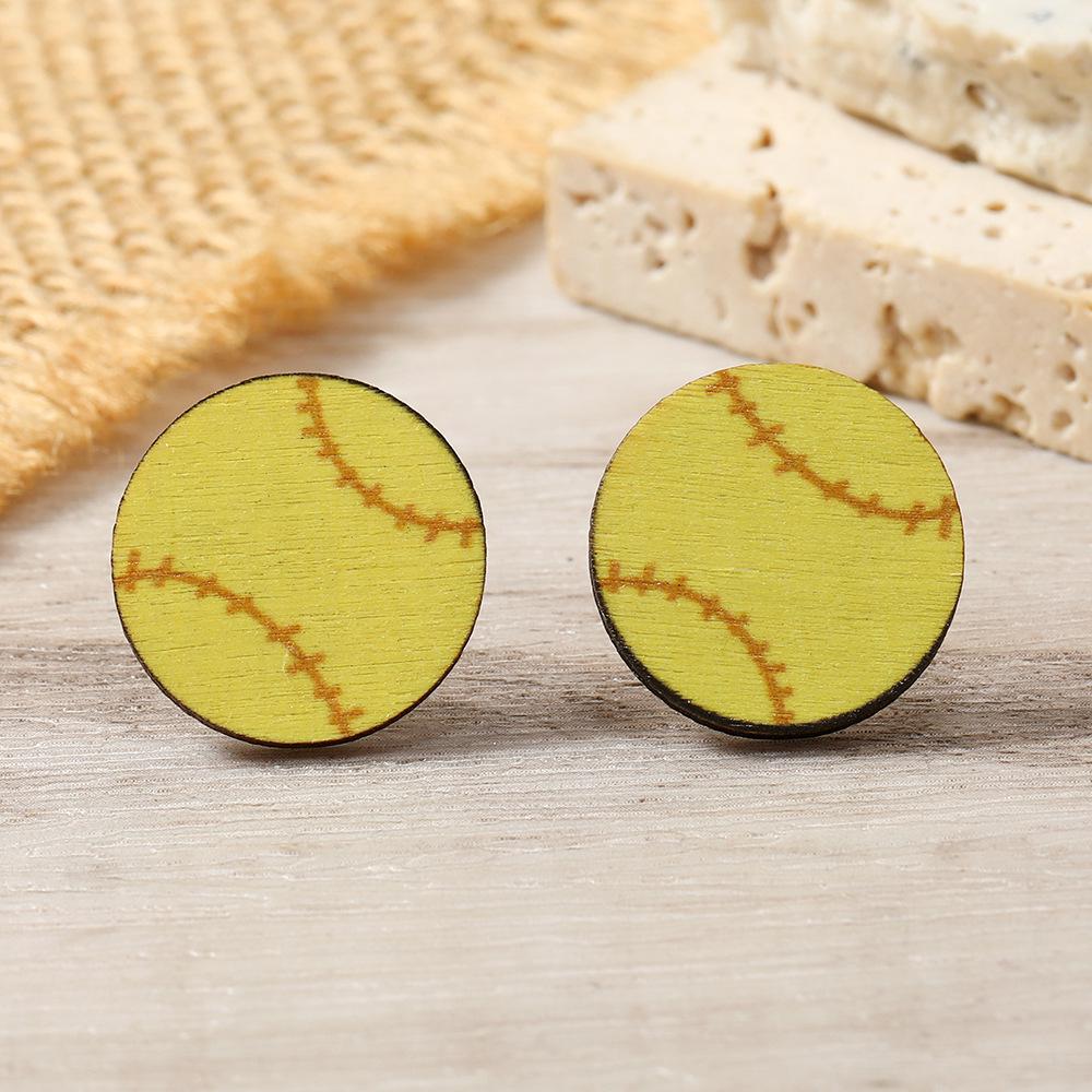 Cross-Border Hot Selling Acrylic Sports Earrings: Football, Basketball, Baseball, Rugby