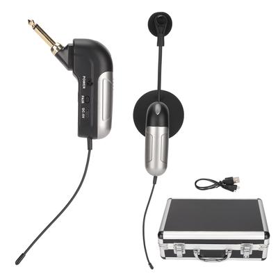 Wireless Instrument Microphone Shockproof 360 Degrees Gooseneck UHF Mic Transmitter Receiver for Guitar