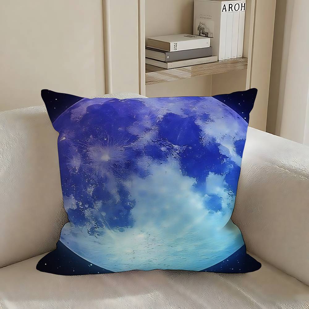 Quiet And Ethereal Blue Case Plush Fabric Soft Pillowcase Double Sided Print Cushion Cover Household Gifts