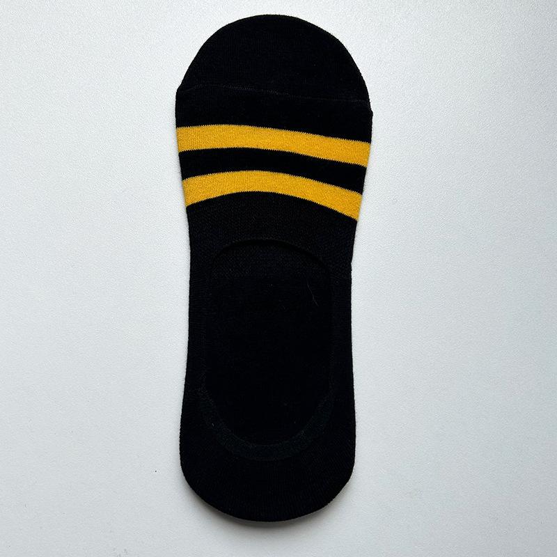 Men's Summer Thin Style Wicking Sweat Shallow Mouth Invisible Non Slip Do Not Drop with Short Boat Socks