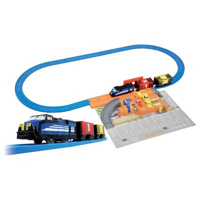 TAKARA TOMY "PLARAIL Tomica Transport! Crisp Loading Terminal" Train Toy, Unisex, Ages 3 and Up, Meets Toy Safety Standards, ST Mark Certified