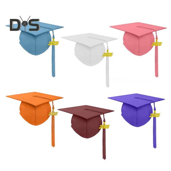 Graduation Cap with 2025 Tassel Class of 2025 Unisex Adult Matte Graduation Cap for High School Bachelor