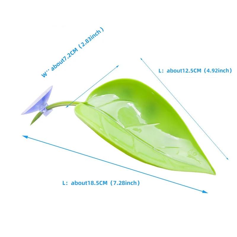 Frog Habitat Leaf with Suction Cup Reptile Basking Area Resting Terrace for Geckos Chameleons