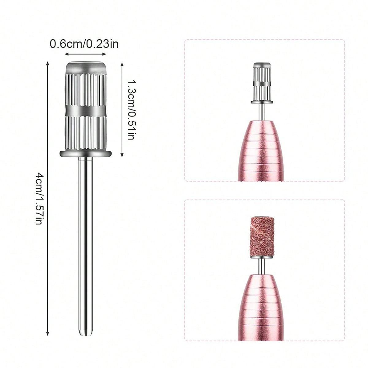 

Фреза 3/32 дюйма для ногтей, оправки для электрической пилки, шлифовальные машинки для ногтей, маникюр, педикюр, дом, салон серебряный
