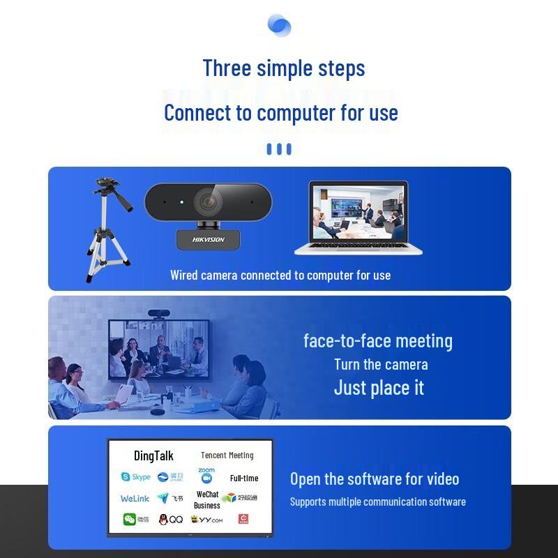 Hikvision DS-E12 1080P HD USB Webcam