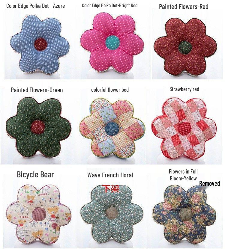 Korejský polštářek s květinami švestky: Celobavlníkový polštářek na zdřímnutí do kanceláře a ložnice