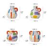 Colorful Cartoon Ceramic Vase Cute Teapot Handmade Porcelain Bottle Flower Vase Flowerpot Home Decoration Accessories